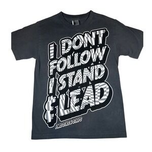 Famous Stars and Straps Mens Graphic T-Shirt Gray I Stand & Lead Small FMS STRS